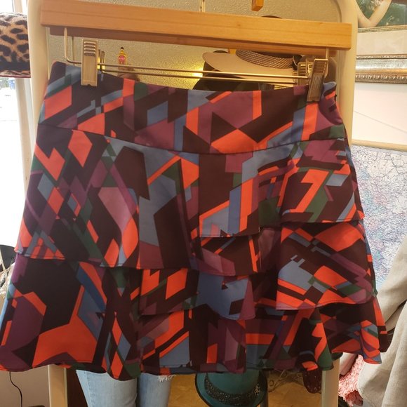 Armani Exchange Layered Multi Coloured Mini Skirt - Picture 3 of 3